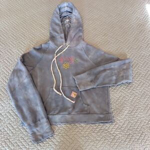 Kids Gray Hoodie with Embroidered Design